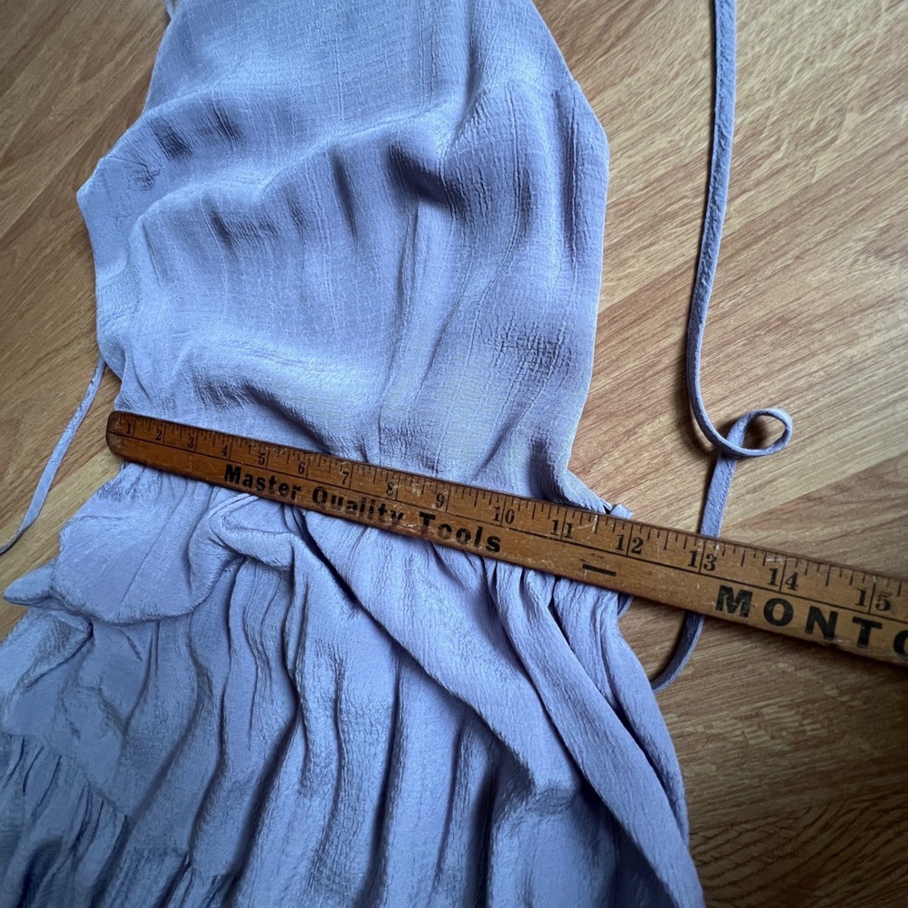 Christy Dawn Delphine Dress Lavender Purple Rayon Tiered Open Back Maxi Small - Picture 2 of 15